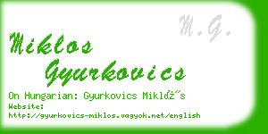 miklos gyurkovics business card